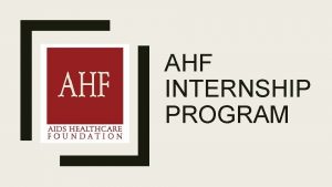 Ahf summer program