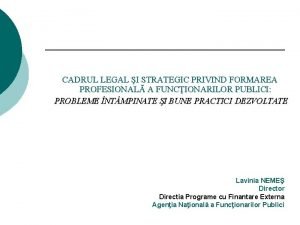 Formarea profesionala a functionarilor publici