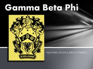 Gamma beta phi national honor society