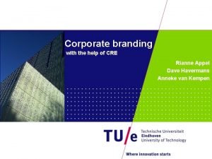 Corporate branding with the help of CRE Rianne