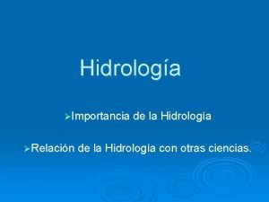 Imagen de hidrología