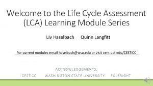 Normalization and weighting in lca