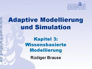 Adaptive Modellierung und Simulation Kapitel 3 Wissensbasierte Modellierung