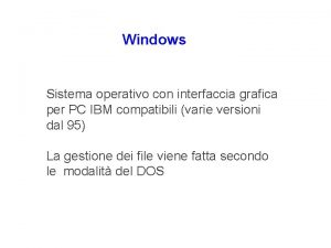 Interfaccia grafica windows