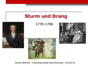 Sturm und Drang 1770 1786 Deutsch Oberstufe Literaturgeschichte