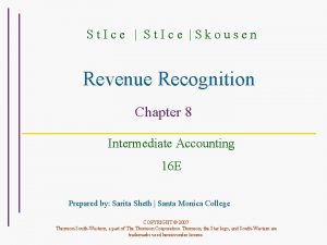 St Ice Skousen Revenue Recognition Chapter 8 Intermediate