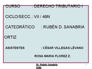 CURSO DERECHO TRIBUTARIO I CICLOSECC VII 49 N