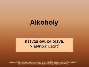 Sytnost alkoholů