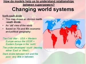 How do models help us to understand relationships