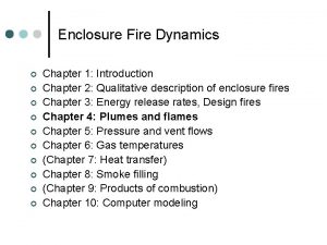 Enclosure Fire Dynamics Chapter 1 Introduction Chapter 2