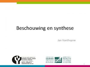 Beschouwing en synthese Jan Vanthuyne 1 Vaststellingen Veel