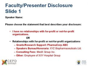 No disclosure slide