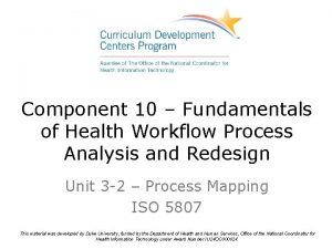 Component 10 Fundamentals of Health Workflow Process Analysis