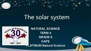 Grade 8 natural science solar system