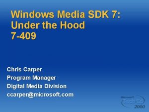 Windows media sdk