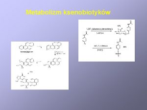 Metabolizm ksenobiotykw Metabolizm ksenobiotykw w komrkach drobnoustrojw Biodegradacja