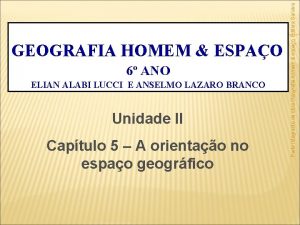 Orientação no espaço geografico