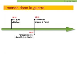 Il mondo dopo la guerra 1918 I 14