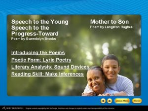 Speech to the young speech to the progress-toward Speech to the young speech to the progress-toward