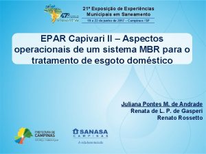 21 Exposio de Experincias Municipais em Saneamento 19