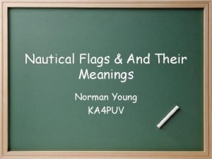 Nautical flags and their meanings