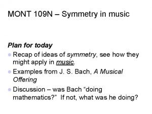 Symmetry in music