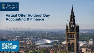 Virtual Offer Holders Day Accounting Finance Dr Kirsten