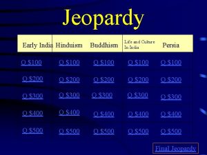 Ancient india jeopardy