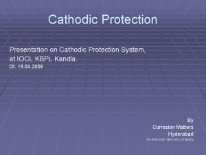 Cathodic protection presentation