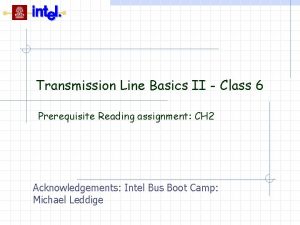 Transmission line basics