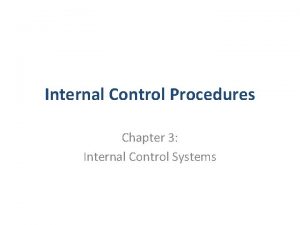 5 internal controls accounting