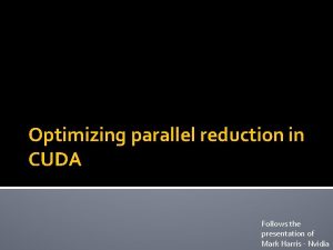 Cuda parallel reduction