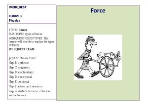 Force and motion webquest