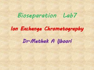 Ion exchange chromatography