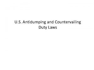 Countervailing duty
