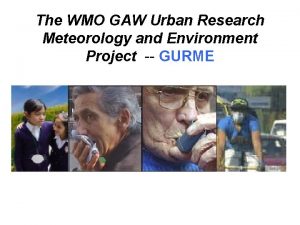 The WMO GAW Urban Research Meteorology and Environment