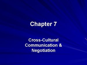 Cross cultural communication in business negotiations