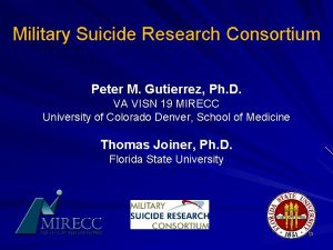 Youth suicide research consortium