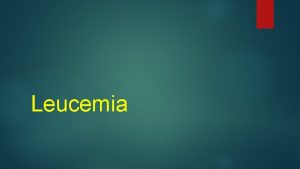 Leucemia sintomi