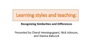 7 learning styles and vark similarities 7 learning styles and vark similarities