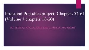 Pride and prejudice volume 3