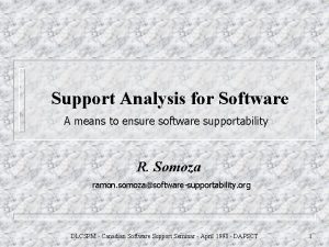 Supportability in software engineering