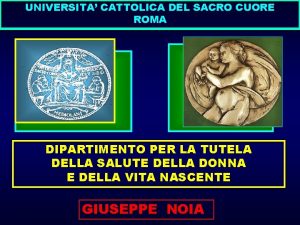 UNIVERSITA CATTOLICA DEL SACRO CUORE ROMA DIPARTIMENTO PER