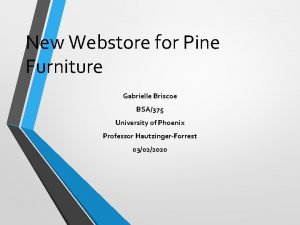 New Webstore for Pine Furniture Gabrielle Briscoe BSA375