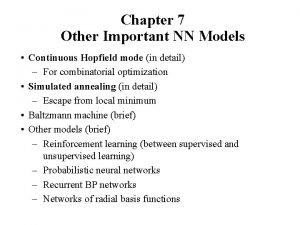 Continuous hopfield network