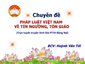 Chuyn PHP LUT VIT NAM V TN NGNG