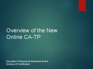 Ca-tp application Ca-tp application