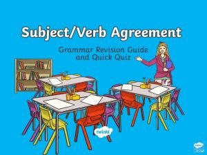 Verb agreement rules