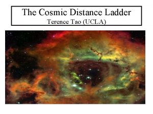 The Cosmic Distance Ladder Terence Tao UCLA Astrometry