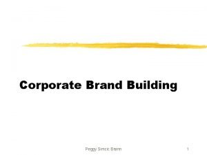 Corporate brand building